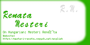 renata mesteri business card